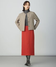 J.PRESS LADIES S 【WEB限定カラーあり】ツムギートflannel ノーカラー ジャケット