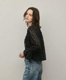 GRACE CONTINENTAL モチーフチュールブラウス