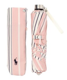 MOONBAT POLO RALPH LAUREN(ポロ ラルフローレン) 折りたたみ傘 ソフトストライプ ポロポニー ワンポイント