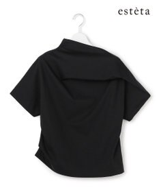 23区 L 【エステータ】トリアセファインジャージー アシンメトリーハイネック カットソー