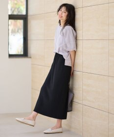 ANY 【洗濯機可】プリーツジャージタイトスカート