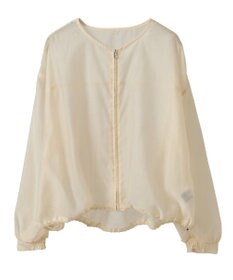 AMERICAN HOLIC ノーカラーシアーＺＩＰブルゾン