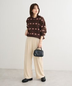 Green Parks ・ｓｗｉｎｇ　ｂｙ　リボンジャカードクルーニット