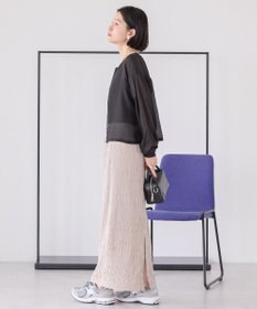 AMERICAN HOLIC ノーカラーシアーＺＩＰブルゾン