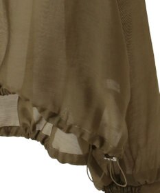 AMERICAN HOLIC ノーカラーシアーＺＩＰブルゾン