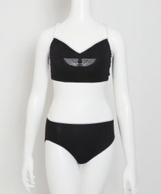 WEGO 【ブラトップ＆ショーツセット】Liliane　Ciel　フェザーラメ