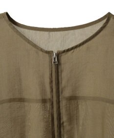 AMERICAN HOLIC ノーカラーシアーＺＩＰブルゾン