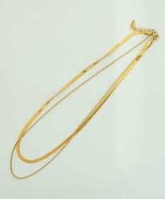 YECCA VECCA 2連スネークチェーンステンレスネックレス