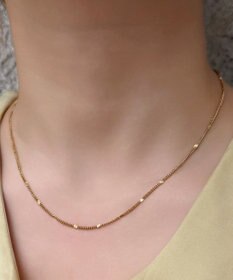 Phoebe 〈金属アレルギー対応〉ポイントチェーンステーションネックレス/ゴールド