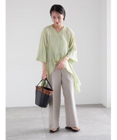 Te chichi 【雑誌掲載アイテム】ダブルクロスイージーワイドパンツ