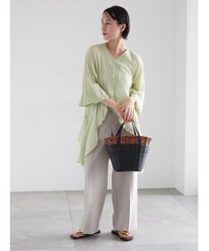 Te chichi 【雑誌掲載アイテム】ダブルクロスイージーワイドパンツ