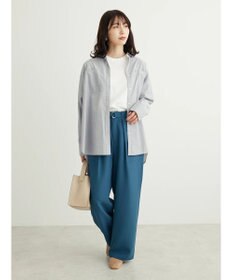 Green Parks 胸元ポケットイージーケアストライプシャツ