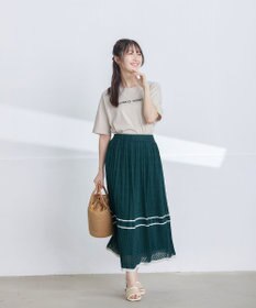 Tiaclasse 【洗える】刺繍ロゴシンプルTシャツ