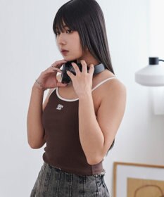 WEGO 【カップ付きインナー】ワンポイント刺繍キャミ