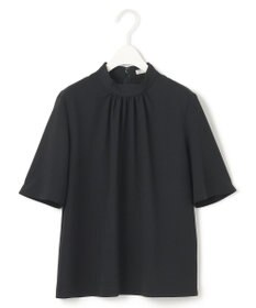 ICB L 【洗える】ストレッチジョーゼット ハイネックブラウス