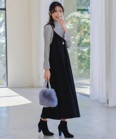 Tiaclasse 【洗える】スパンコールハイネックリブニットトップス