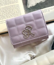 WEGO イニシャルパーツキルティングガマ口ウォレット