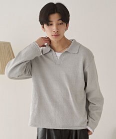 WEGO スキッパーニットポロ