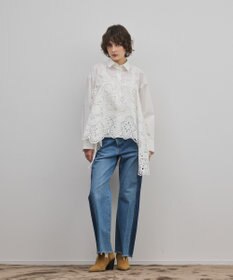 GRACE CONTINENTAL カット刺繍イレギュラーシャツ