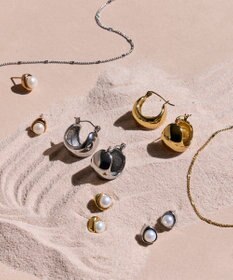 Phoebe 〈金属アレルギー対応〉ポイントチェーンステーションネックレス/ゴールド