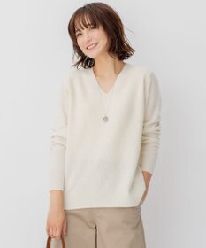 WEB限定】カシミヤブレンドバルキー Vネック ニット / 23区