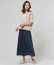 J.PRESS LADIES 【一枚で着映え】COTTON ACETATE DRY ニット Tシャツ