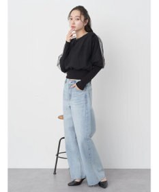 earth music&ecology チュールドッキングニットプルオーバー