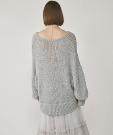 GRACE CONTINENTAL スパンコール畦ニットトップ