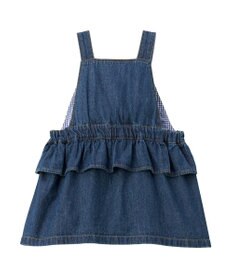 MIKI HOUSE HOT BISCUITS ワンポイントデニムジャンパースカート＆ワンポイントトレーナーギフトセット【BOX付き】