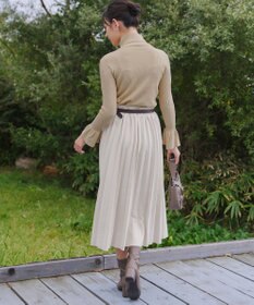 Tiaclasse 【洗える】スパンコールハイネックリブニットトップス