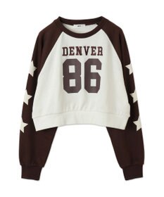 WEGO スターナンバリングラグランスウェット