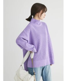 Green Parks ｍｏｋｏモール畦ニット前後差プルオーバー