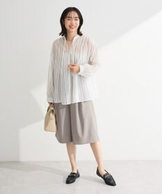 Green Parks イージーケアキュロットパンツ