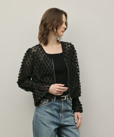 GRACE CONTINENTAL モチーフチュールブラウス