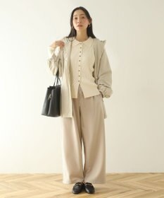 Green Parks 楽ちんリップルワイドパンツ