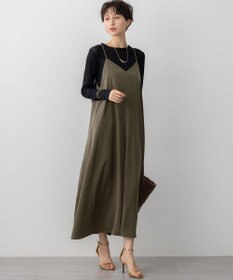 23区 L 【見上愛さん着用/洗える】スエーディーサテン キャミソール ワンピース