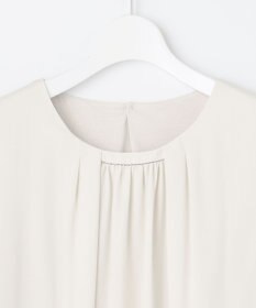 23区 S 【洗える】シルキーデシン ギャザー カットソー