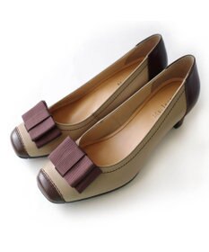 Pointer 日本製 リボンラウンドトゥパンプス