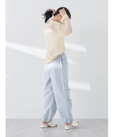 earth music&ecology メッシュ編みニットプルオーバー