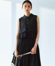 組曲 S 【入江未悠さんコラボ】ギャザーライトデシンティアード ブラウス