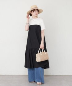 russet ナイロンラフィアミニボストンバッグ(CE-1715)