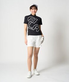 FILA GOLF／marie claire 【FILA GOLF】 バックプリントモックネックシャツ