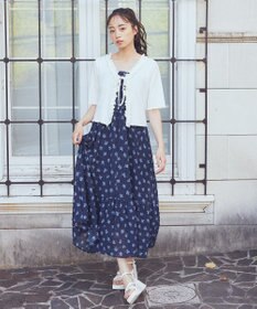 earth music&ecology フリルカットリブカーディガン