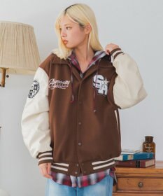 WEGO 【ユニセックス着用ITEM/SMLサイズ展開】メルトンワッペンスタジャン