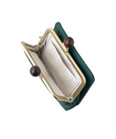 FOLNA RD ドット型押し ウッドボールがま口財布