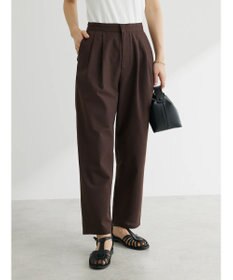 Green Parks 綿麻混タックテーパードパンツ