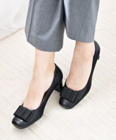 Pointer 日本製 リボンラウンドトゥパンプス