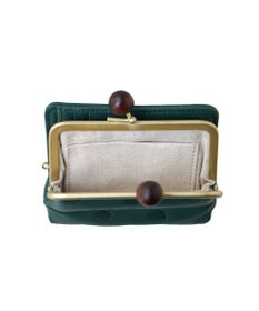 FOLNA RD ドット型押し ウッドボールがま口財布