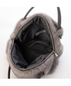 UNBILLION カシュカシュ cachecache / ミンク風エコファー2wayボックストート