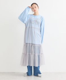 earth music&ecology チュールティアードキャミワンピース